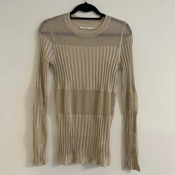 J Brand Knit Metallic Gold Top - Picture 6 of 9